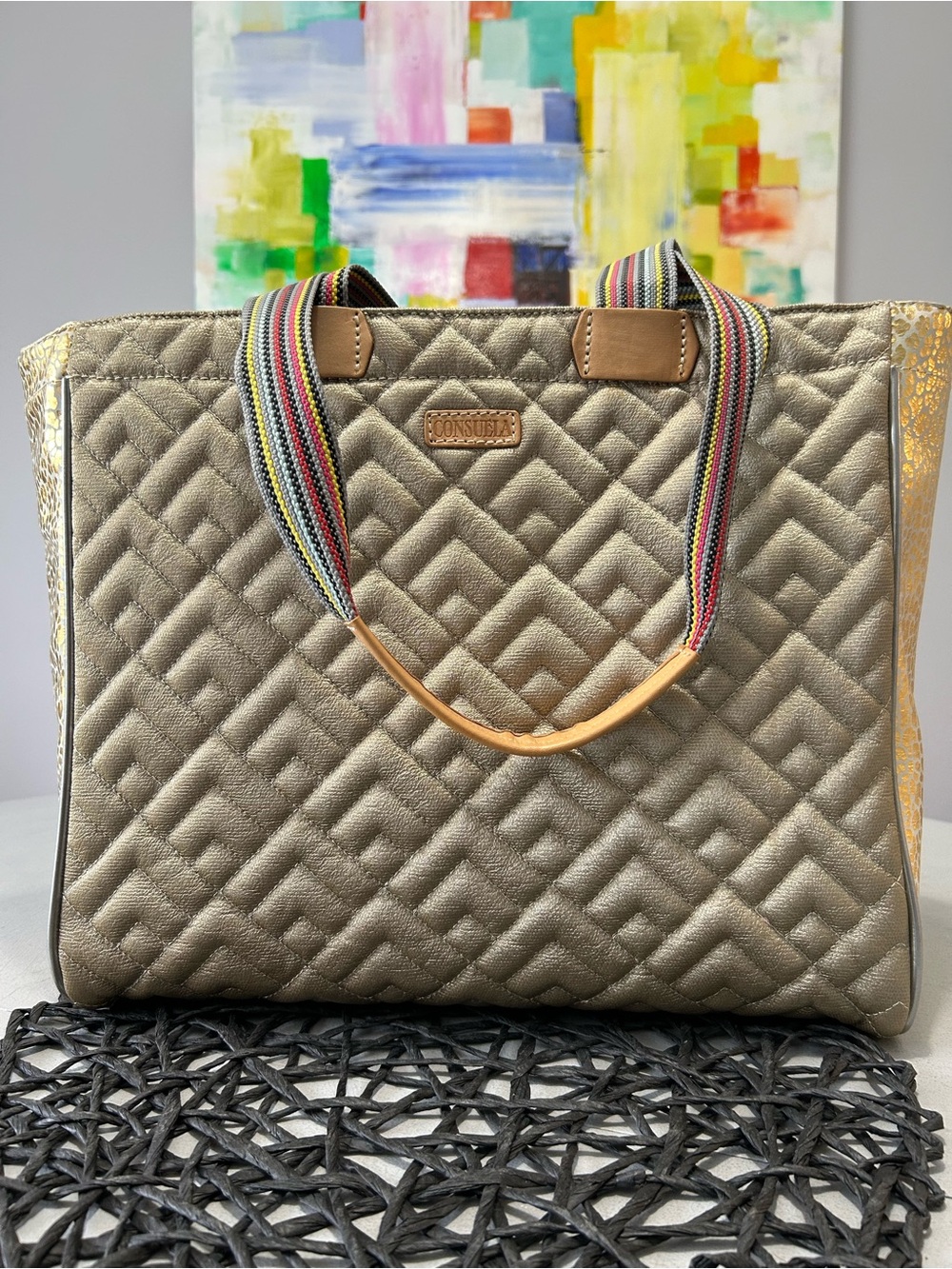 RARE - Consuela Quilted Laura Journey Tote